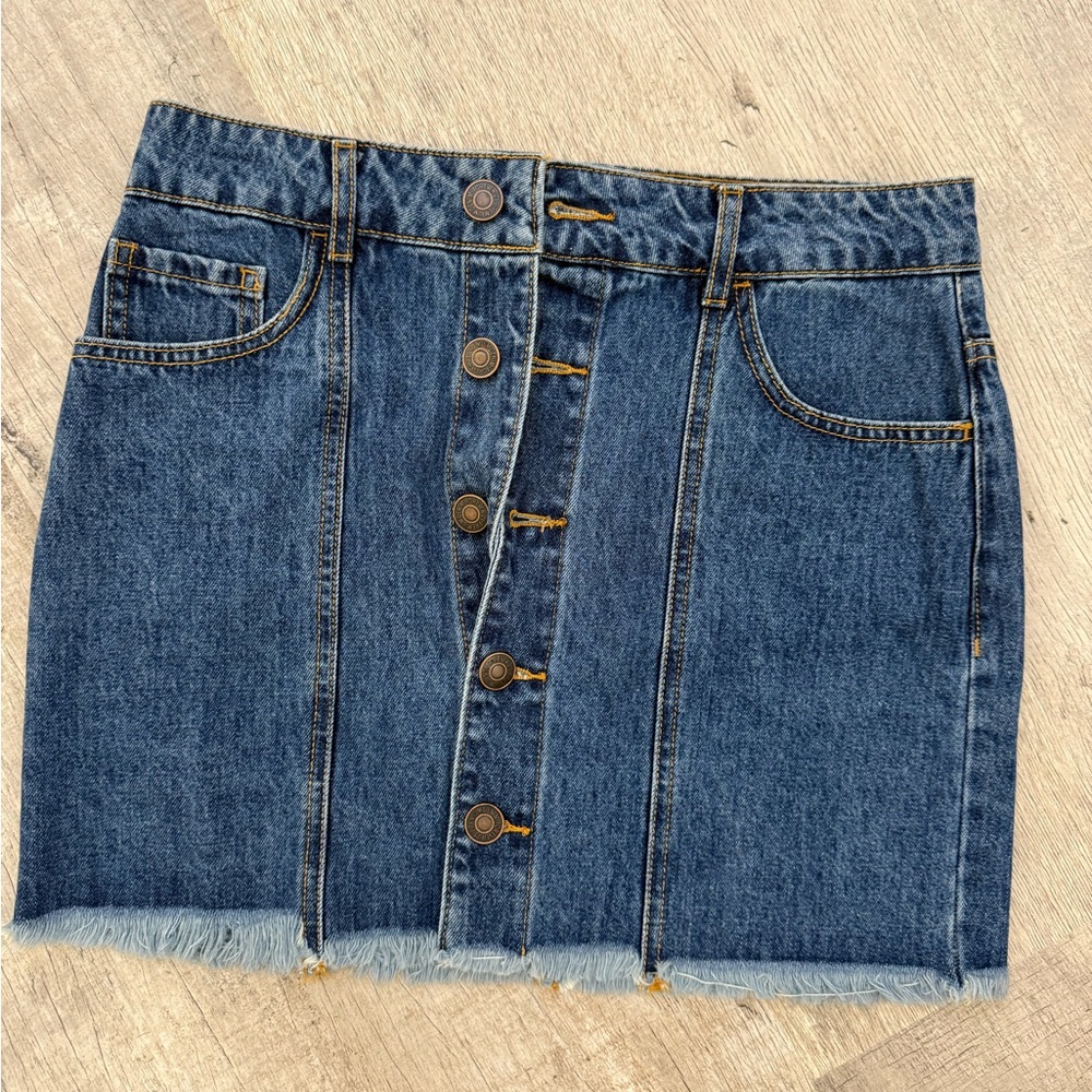 Forever 21 Denim Button-Front Skirt